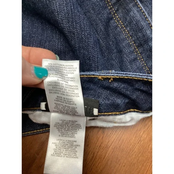 Jones New York Lexington Straight Jeans Dark Wash Classic Stretch Size 14 Tall - Picture 8 of 11